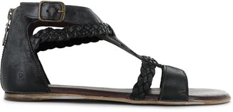 ROAN Leather Back-Zip Sandals - Posey