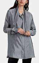 Thumbnail for your product : Taverniti So Ben Unravel Project Women's Logo Silk Tunic Blouse - Gray