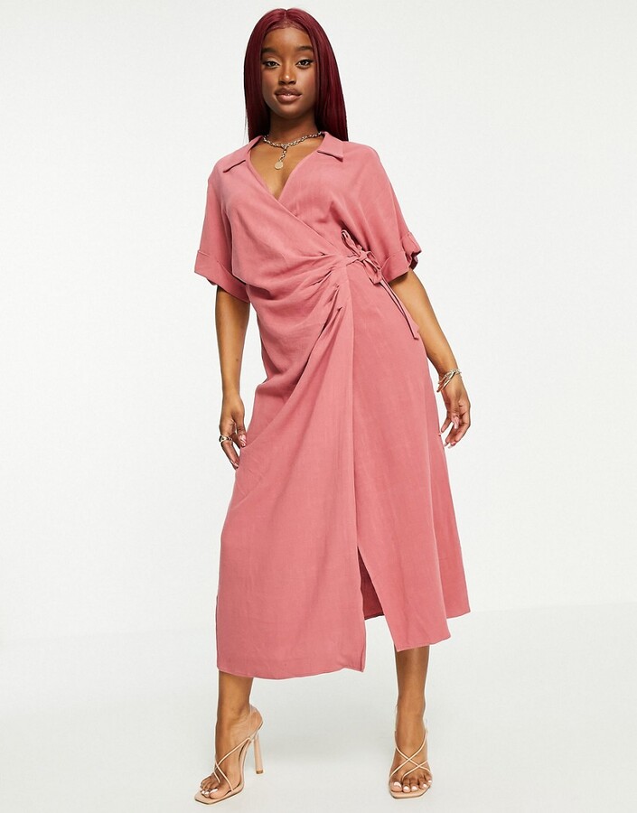 Dusty Pink Midi Dress | Shop the world's largest collection of 