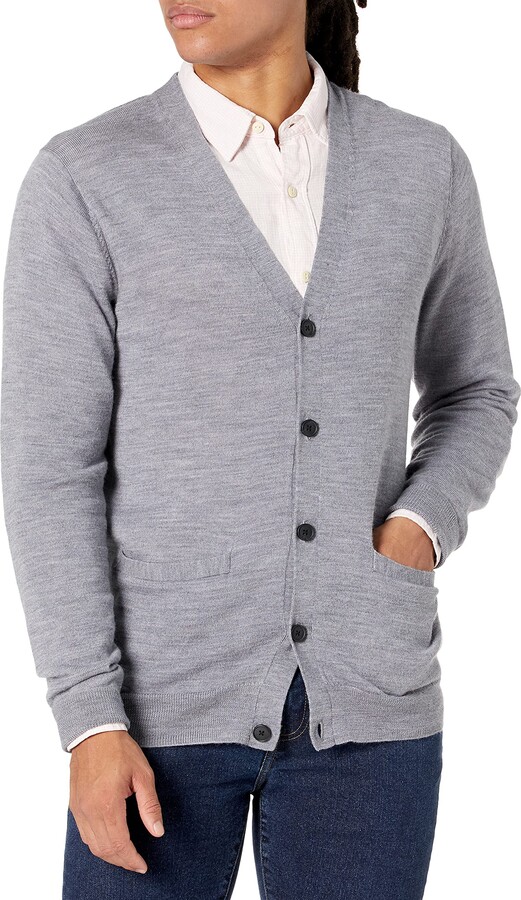 Goodthreads Amazon Brand Men's Lightweight Merino Wool Cardigan Sweater -  ShopStyle