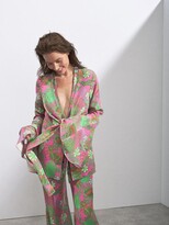 Thumbnail for your product : Raey Knot-front Psychedelic Floral-print Pyjama Jacket - Multi
