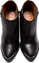 Thumbnail for your product : Jeffrey Campbell Black Washed Leather & Gunmetal Westin Boots