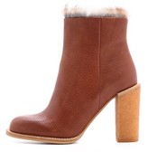 Thumbnail for your product : See by Chloe Keyra Short Booties with Fur Lining