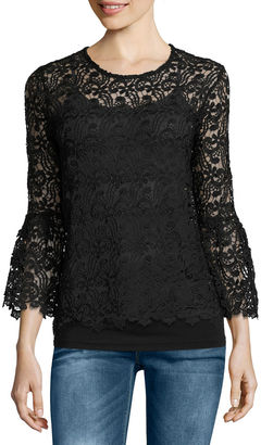 i jeans by Buffalo Bell Sleeve Lace Top