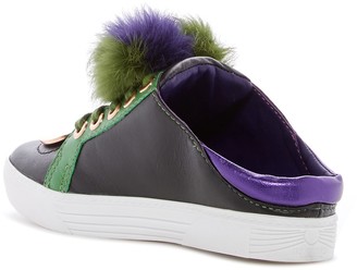 Ivy Kirzhner Sweets Genuine Rabbit Fur Pompom Slip-On Sneaker