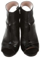 Thumbnail for your product : Ruthie Davis Leather Peep-Toe Booties