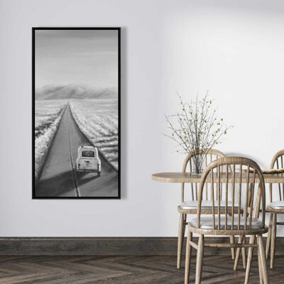 Begin Edition International Inc. Car on the Road - Mountains Cave Framed Canvas Decor