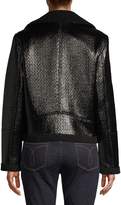 Thumbnail for your product : Tommy Hilfiger Metallic Faux Shearing Moto Jacket