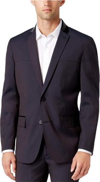 International Concepts I.N.CInternationalConceptsMensMixedMediaTwoButtonBlazerJacket,wine,Small(Regular)