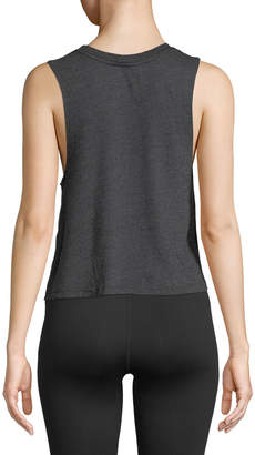 Breathe Cropped Graphic Muscle Tank
