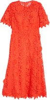 Thumbnail for your product : Lela Rose Flutter Sleeve Lace Midi Dress