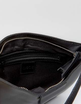 ASOS Leather Minimal Saddle Cross Body Bag