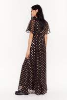 Thumbnail for your product : Nasty Gal Womens All Gold Everything Spotty Maxi Dress - Black - S