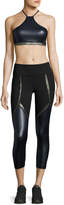 Thumbnail for your product : Vimmia Chance Coated-Panel Capri Performance Leggings, Navy