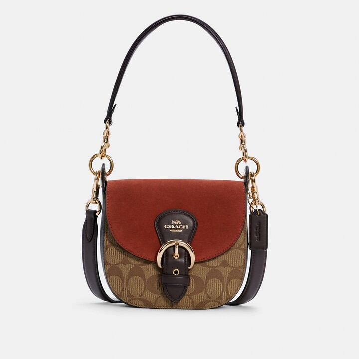 Coach Teri Shoulder Bag in Signature Canvas with Heart and Star Print