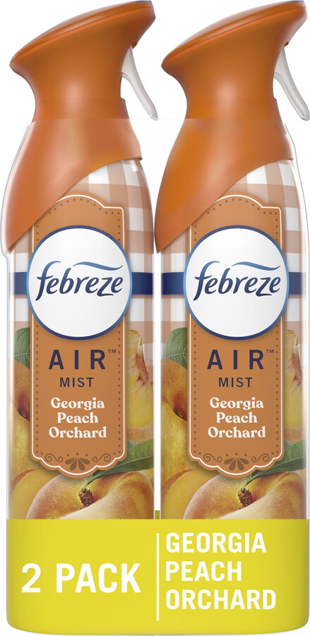 Febreze Air Freshener Spray, Odor-Fighting Room Spray, Georgia Peach Orchard, 8.8oz, 2 Count