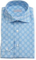 Thumbnail for your product : Stefano Ricci Medallion Cotton-Silk Dress Shirt, Blue