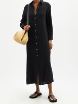 Thumbnail for your product : ALBUS LUMEN Crinkle-cotton Shirt Dress - Black