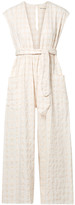 Thumbnail for your product : Mara Hoffman Whitney Cropped Checked Organic Cotton-canvas Jumpsuit
