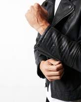 Thumbnail for your product : Express Vegan Leather Quilted Asymmetrical Moto Jacket