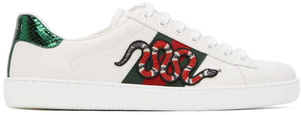 gucci sneakers white snake