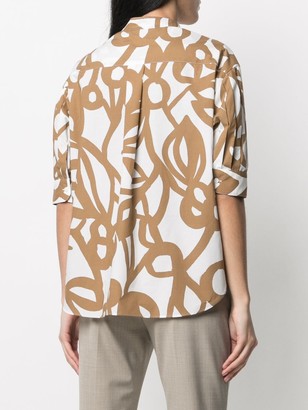 Aspesi Abstract Floral Print Shirt