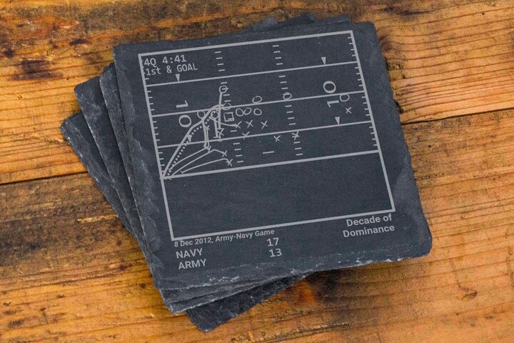 Etsy Greatest Navy Football Plays Slate Coasters | Set Of 4