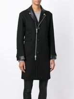 Thumbnail for your product : DSQUARED2 zipped up coat - women - Lamb Skin/Polyester/Acetate/Wool - 40