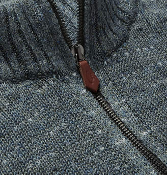Inis MeÃ¡in - MÃ©lange Linen Half-Zip Sweater
