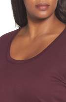 Thumbnail for your product : Sejour Elbow Sleeve Scoop Neck Tee