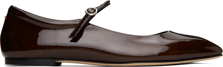 AEYDĒ Brown Uma Ballerina Flats