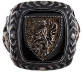 Thumbnail for your product : MCL by Matthew Campbell Laurenza Green Sapphire & Enamel Signet Ring