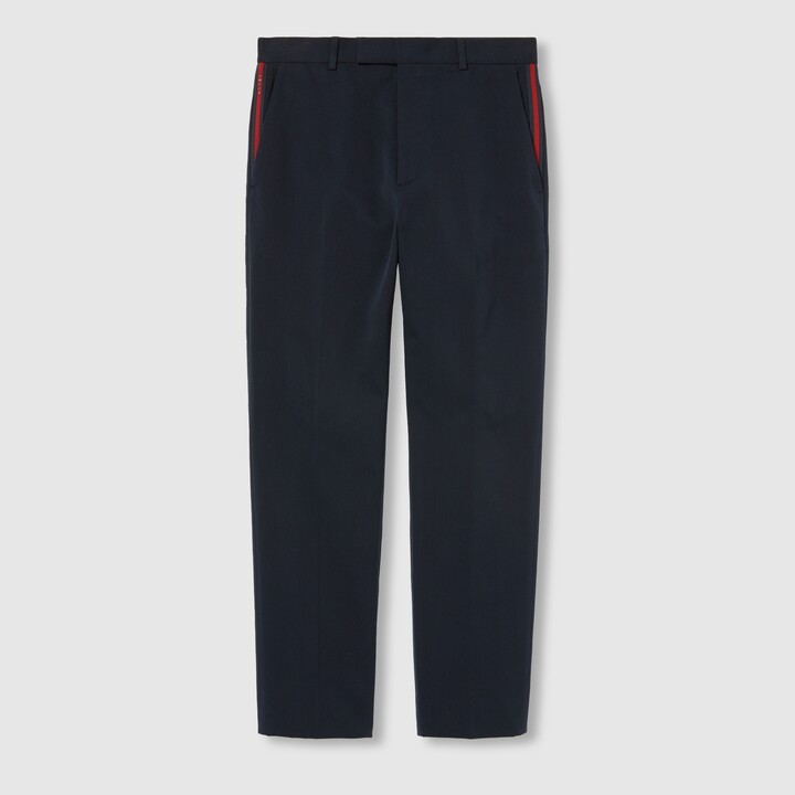 Gucci Cotton gabardine pant with Web