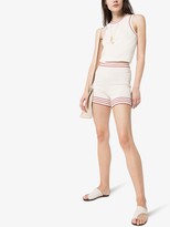 Thumbnail for your product : ODYSSEE Stripe trim knit shorts