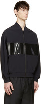 Thumbnail for your product : Calvin Klein Collection Black PVC Panel Bomber Jacket