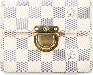 Louis Vuitton Damier Azur Card Holder White For Women