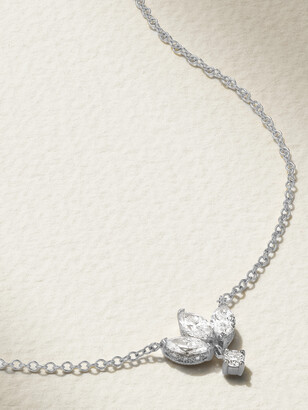 Maria Tash Lotus 18-karat White Gold Diamond Necklace - One size