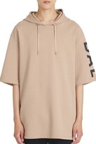 Thumbnail for your product : Balmain Oversized cotton hooded sweatshirt with logo print