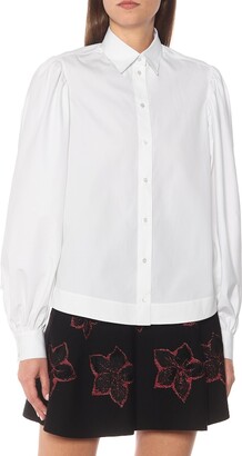 Alaia Puff-sleeve cotton poplin shirt