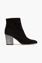 Thumbnail for your product : Sergio Rossi Bead-embellished Suede Ankle Boots