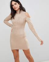 Thumbnail for your product : AX Paris Cold Shoulder Long Sleeve Bodycon Dress