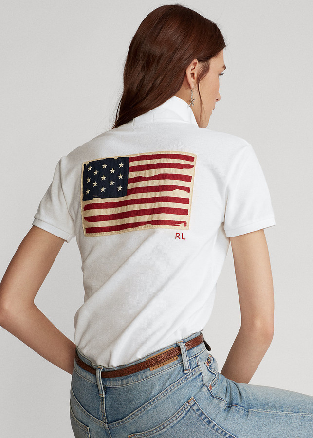 Ralph Lauren Classic Fit Flag Polo Shirt - ShopStyle Short Sleeve Tops