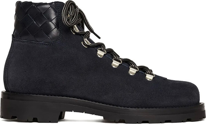 Scarosso Catherine woven-panel lace-up boots