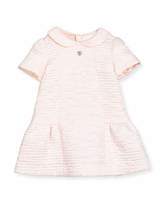 Thumbnail for your product : Armani Junior Short-Sleeve Textured Fit-and-Flare Dress, Pink, Size 12M-3