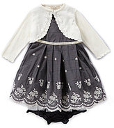 Thumbnail for your product : Laura Ashley 12-24 Months Cardigan & Dress Set