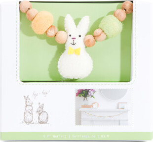 TJMAXX 6Ft Bunny Pom Pom Garland Holiday Decor