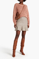 Thumbnail for your product : Vanessa Bruno Ruffled wool-blend tweed mini skirt
