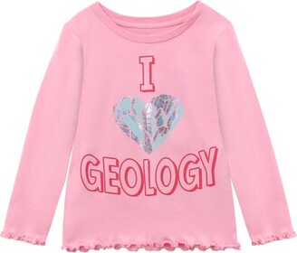 Peek Aren't You Curious Kids' Geology Embellished Long Sleeve Cotton Graphic Tee