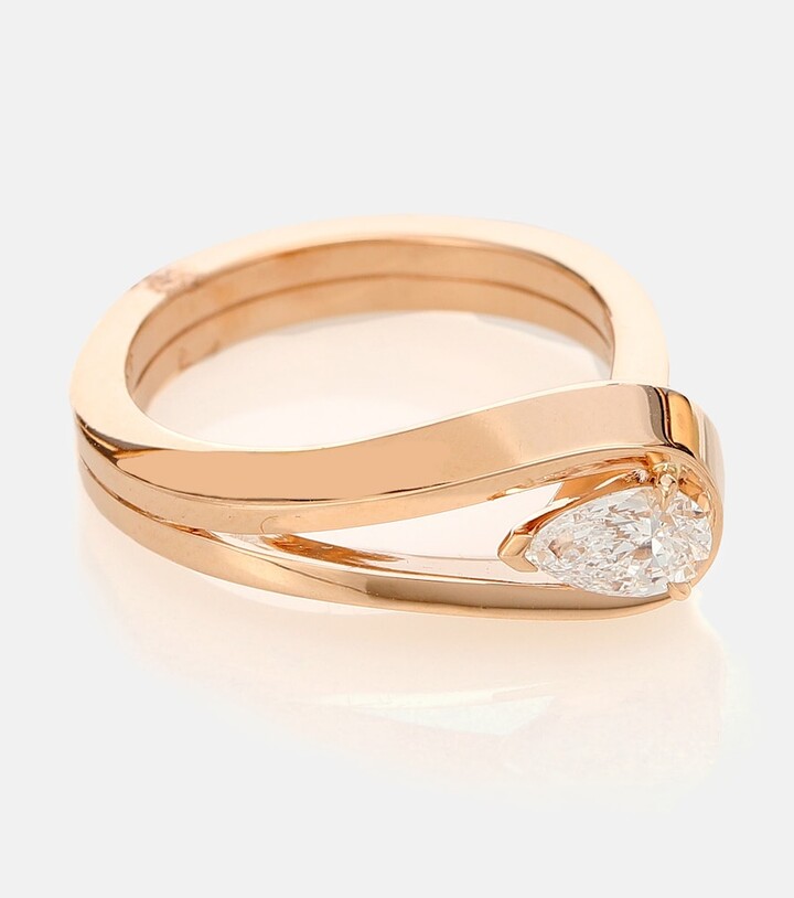 Repossi Serti Inverse 18kt rose gold ring with diamond