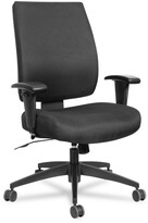 Thumbnail for your product : Alera® Wrigley Series High Performance Mid-Back Synchro-Tilt Task Chair, Supports up to 275 lbs, Black Seat/Back, Black Base